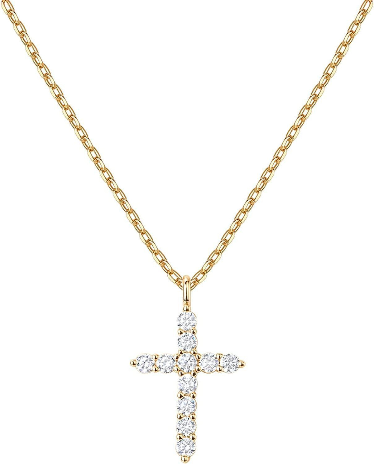 Elegant Gold Plated Cross Necklace