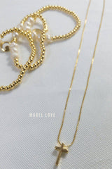 Simple Gold Cross Necklace