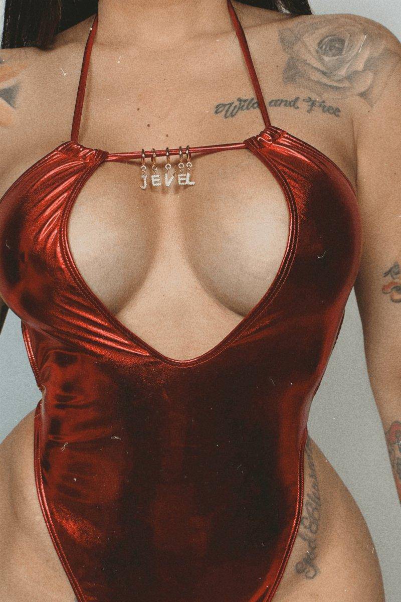 LOLA RED METALLIC ONE PIECE