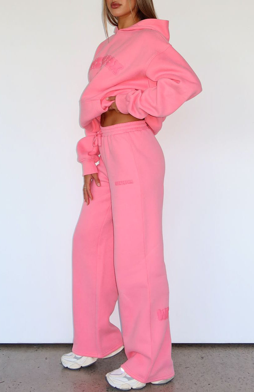 Don't Even Try Wide Leg Sweatpants Melon