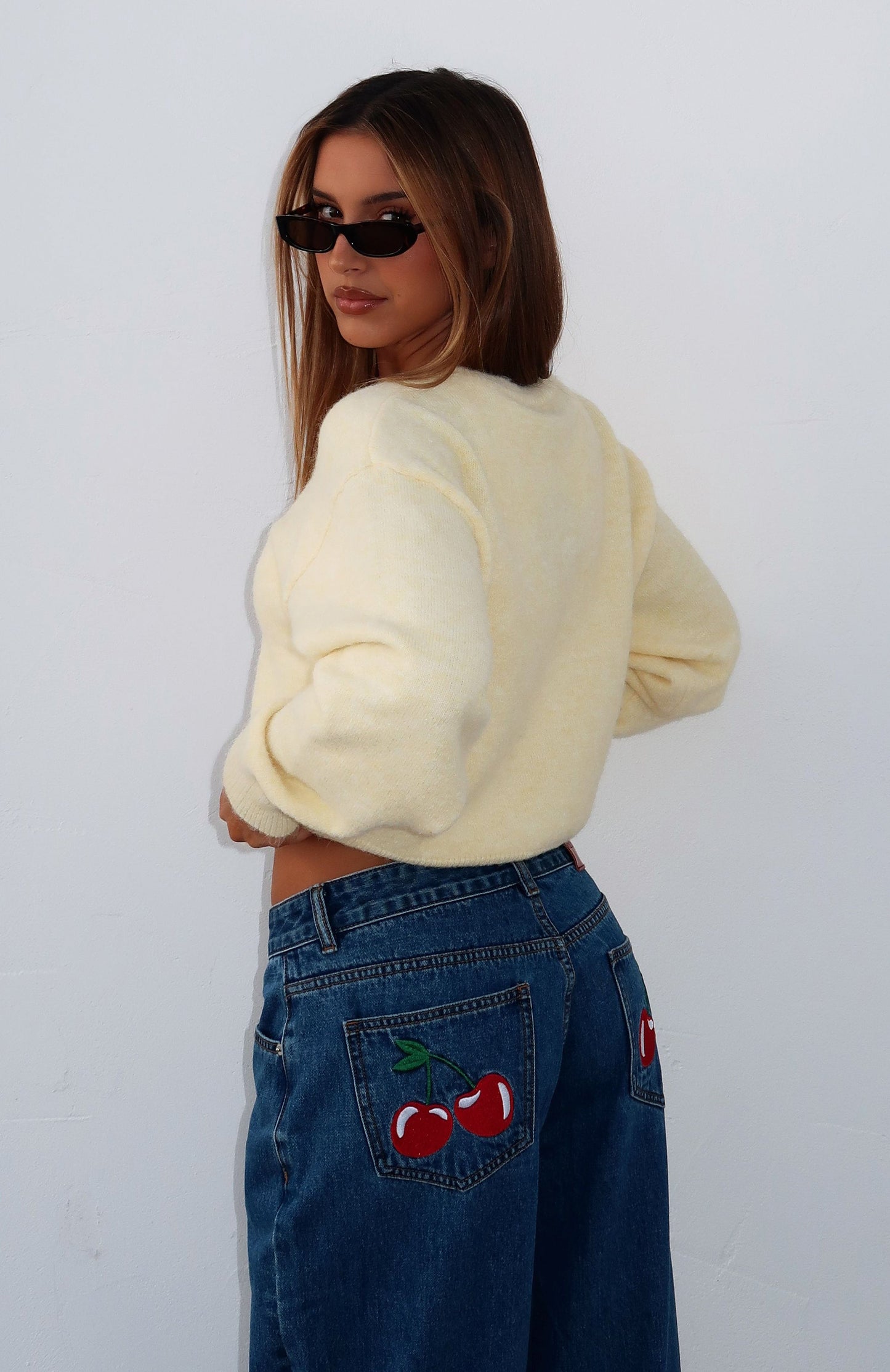 Brianna Low Rise Wide Leg Jeans Admiral Blue