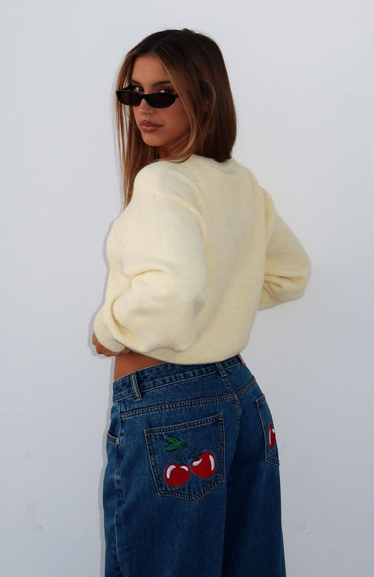 Brianna Low Rise Wide Leg Jeans Admiral Blue