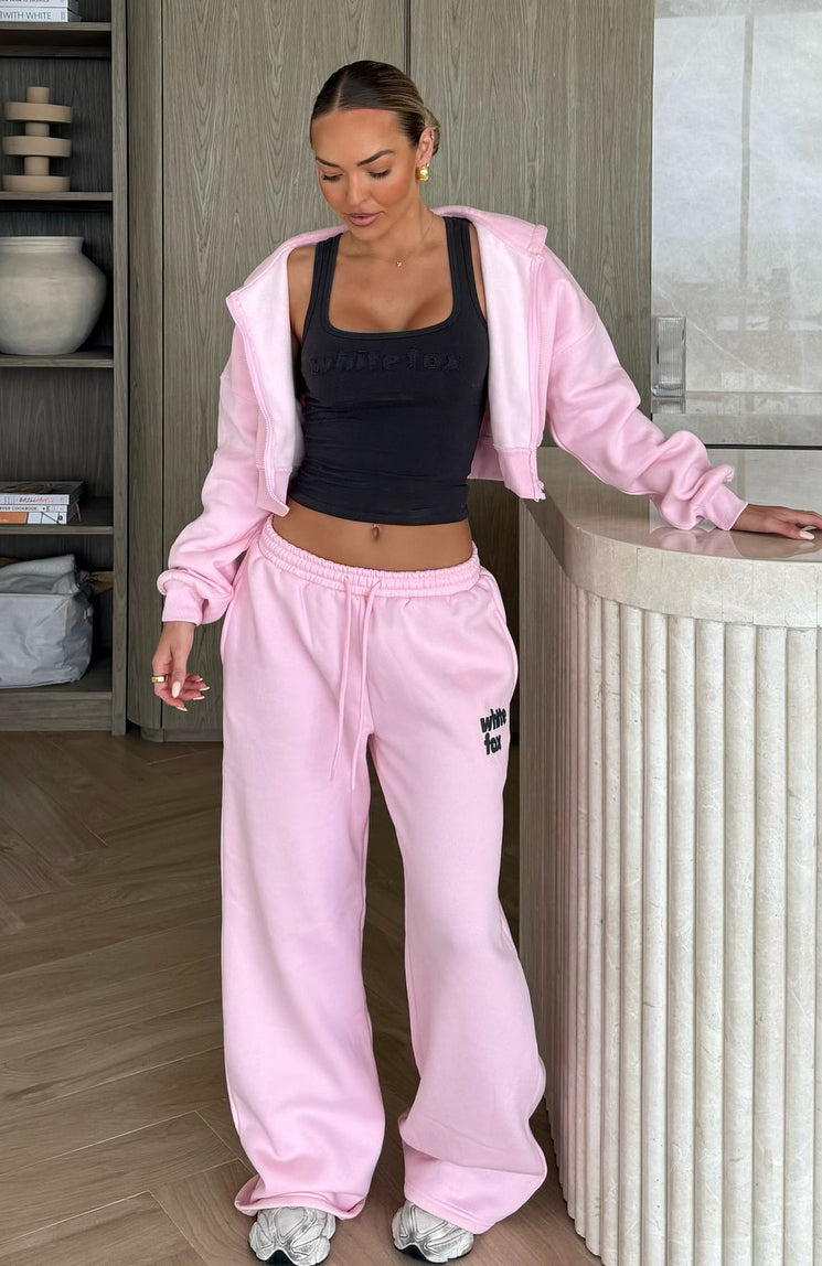 From The Archives Charli Wide Leg Sweatpants Pink