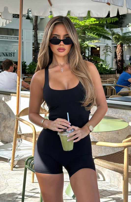 Work It Out Crop Black