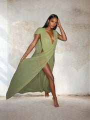 Drape Loose Cover-Up Maxi Dress