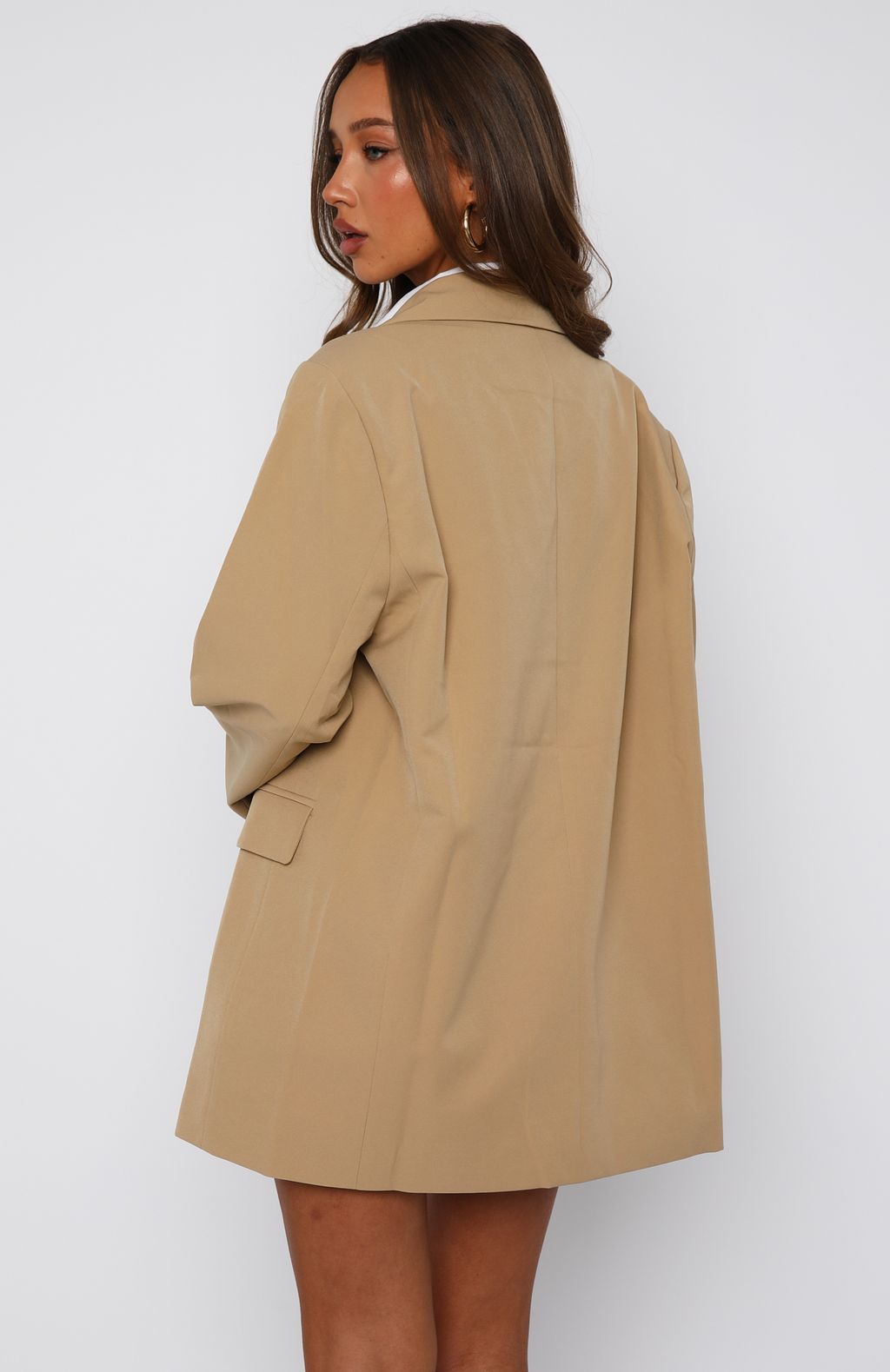 Catch Me Now Oversized Blazer Sand