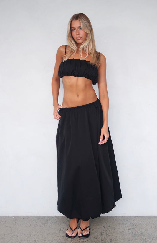 All I Wanted Was You Midi Skirt Black