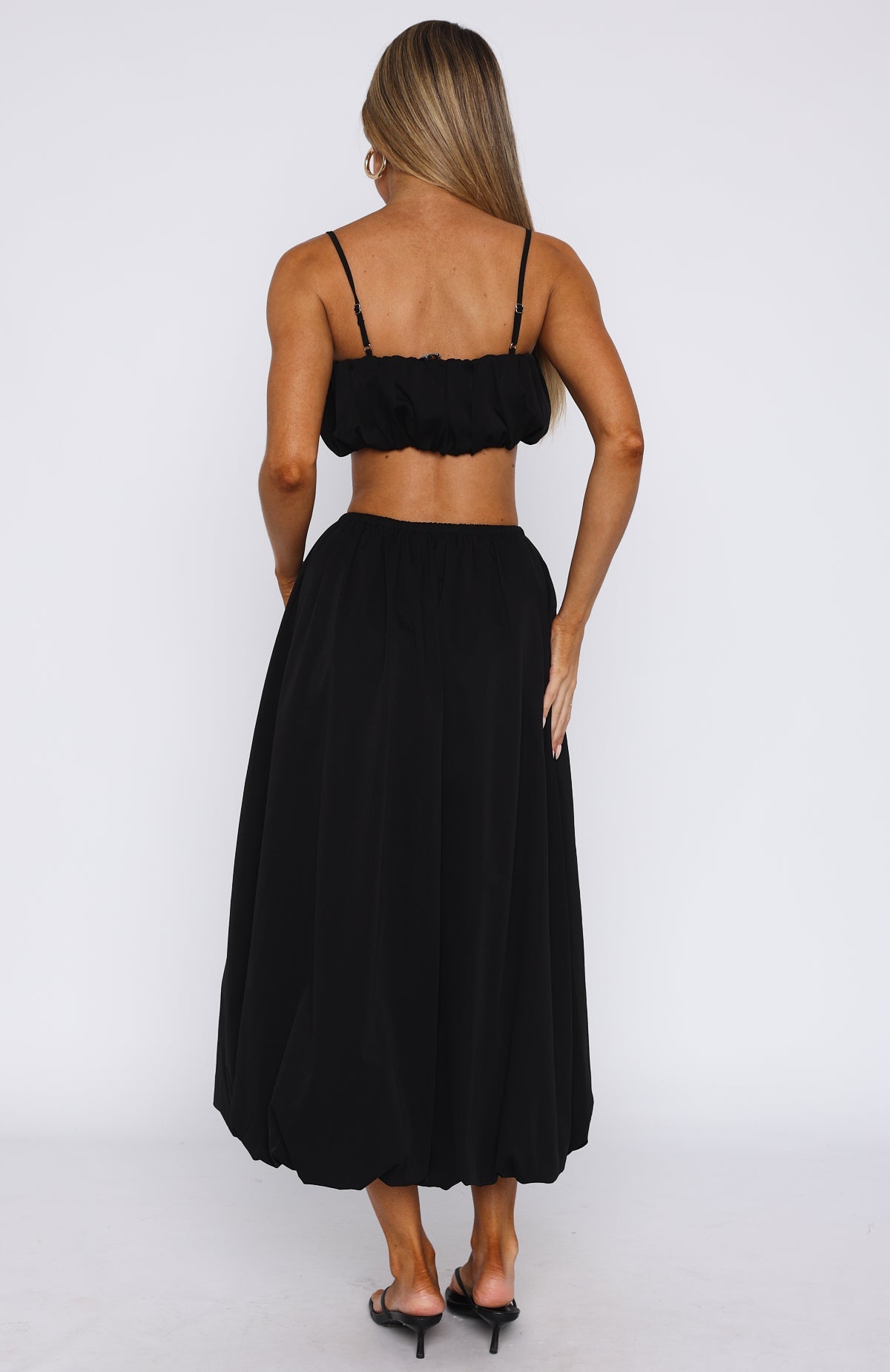 All I Wanted Was You Midi Skirt Black