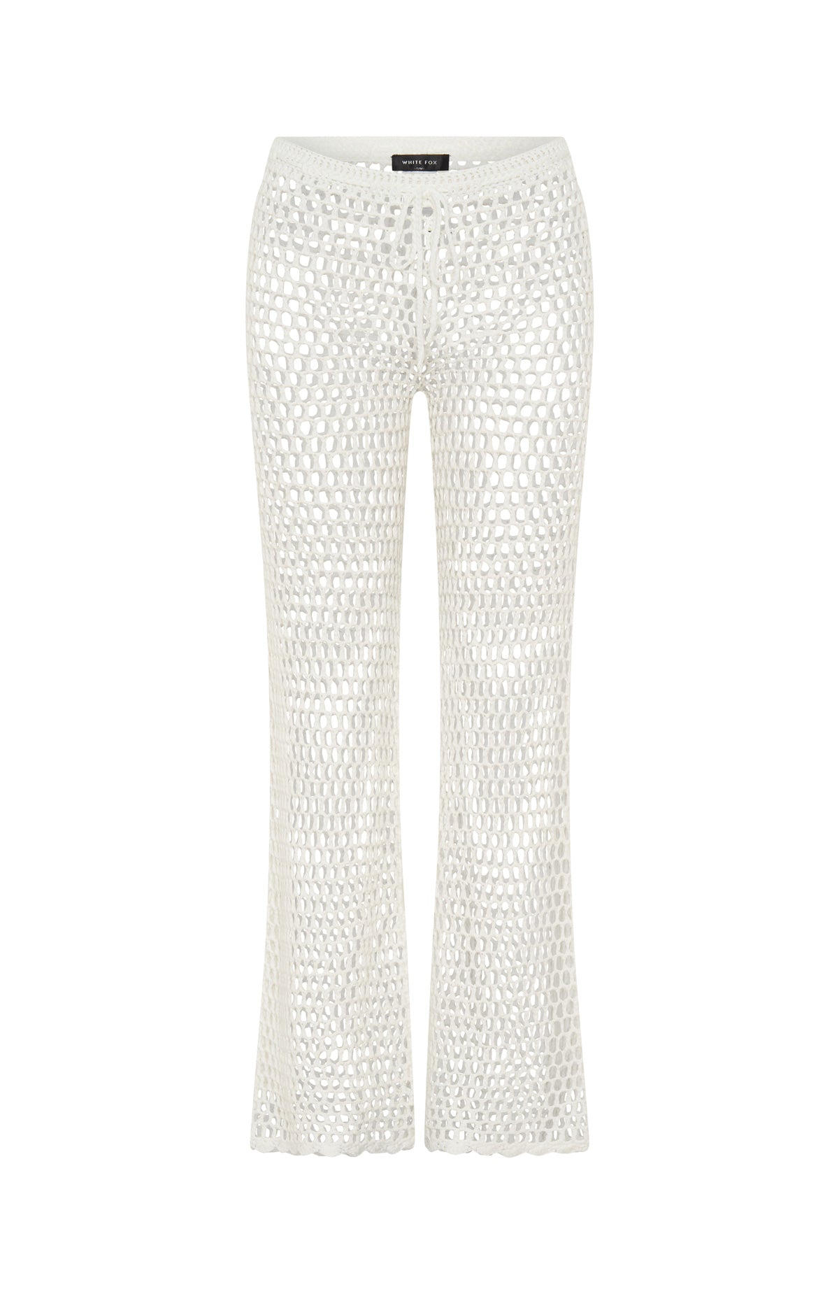On A Wave Crochet Pants White