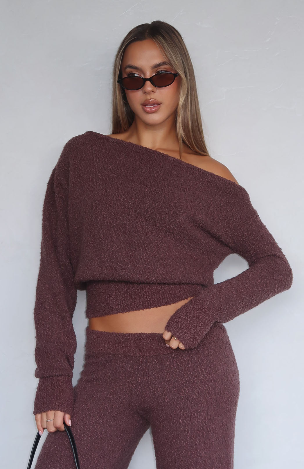 Please Be Mine Knit Sweater Chocolate