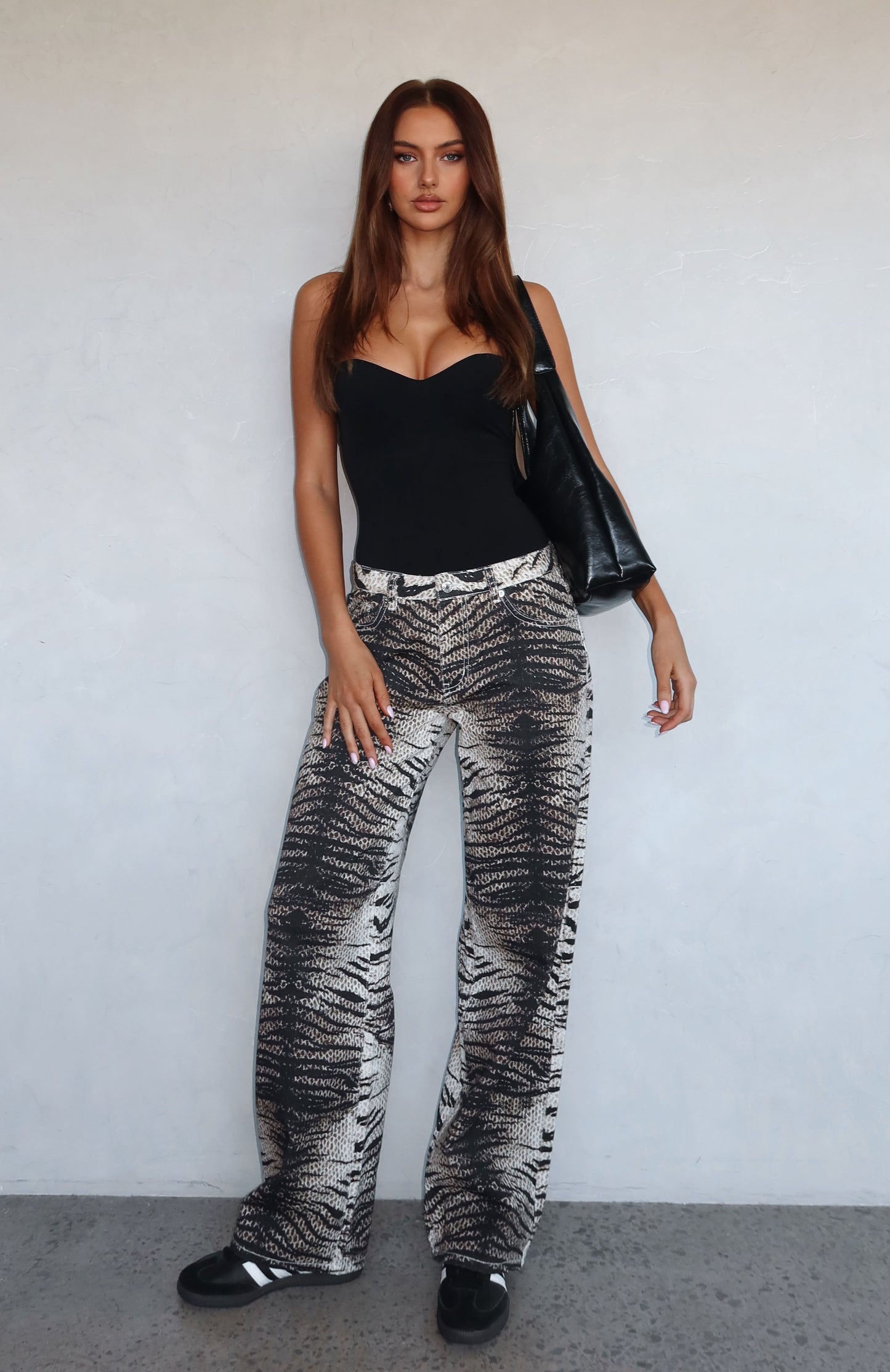 Tokyo Low Rise Wide Leg Jeans Tiger Mirage